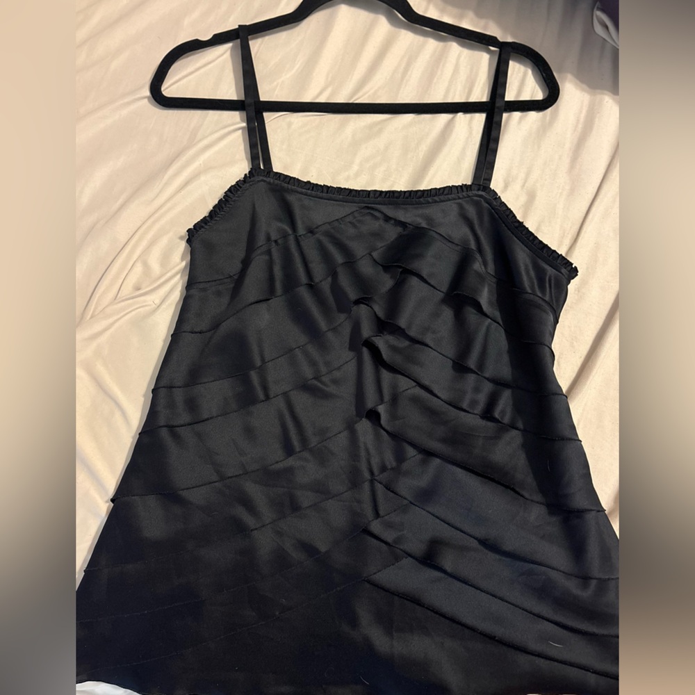 Mixit Black silk like top.